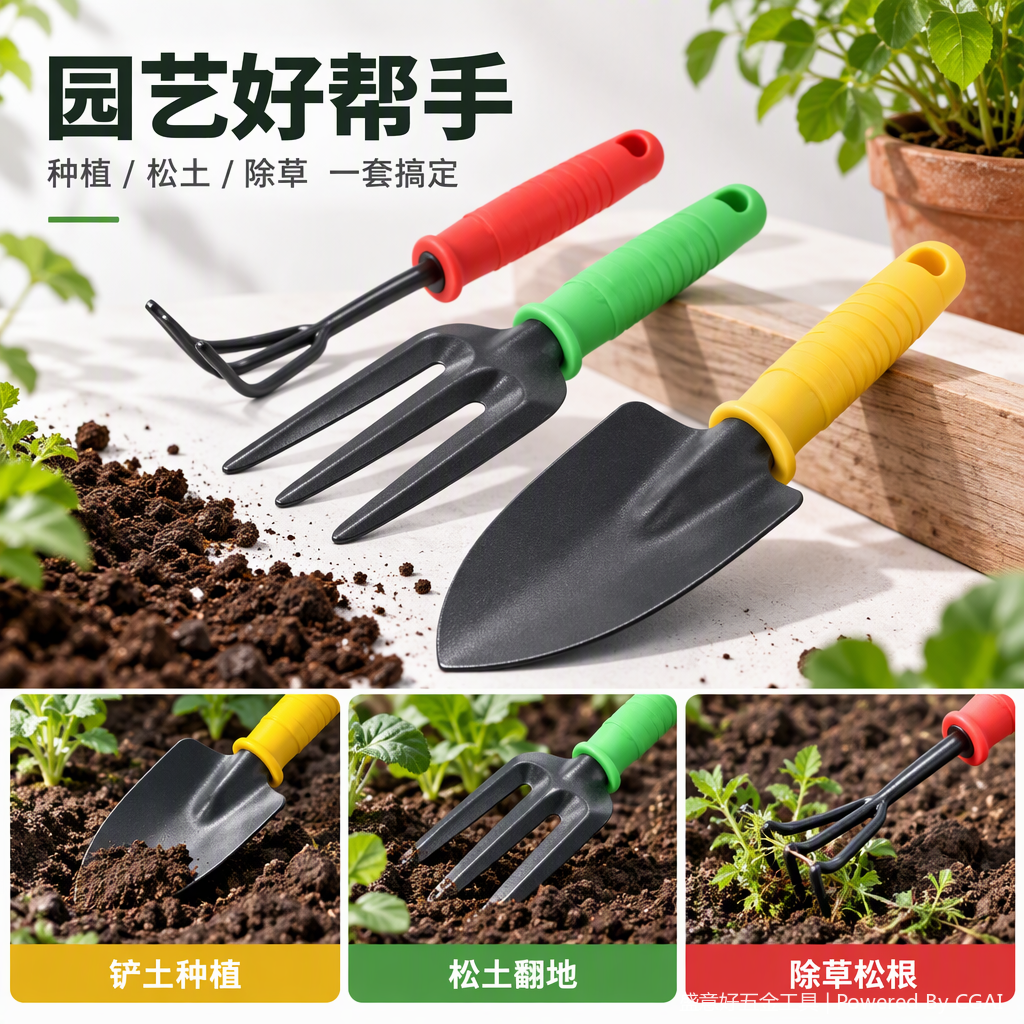 مجموعة أدوات حديدية متعددة الأغراض من أجل صيانة الحدائق في الهواء الطلق Item Picture