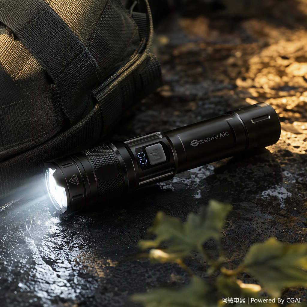 Multi-functional handheld lighting flashlight, portable high-intensity outdoor emergency flashlight, household flashlight lighting tool Specification image