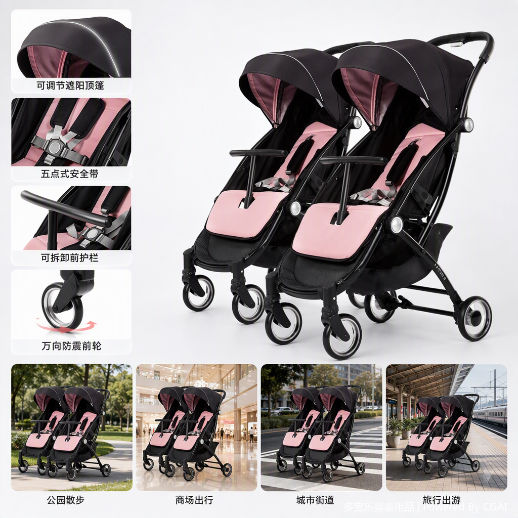 Multi-functional baby stroller, lightweight folding reclining stroller, baby seat, baby carrier, infant and toddler products