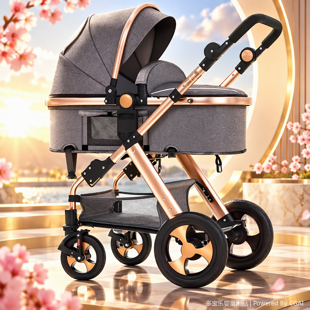 Multi-functional baby stroller, lightweight folding reclining stroller, baby seat, infant stroller, children's stroller products