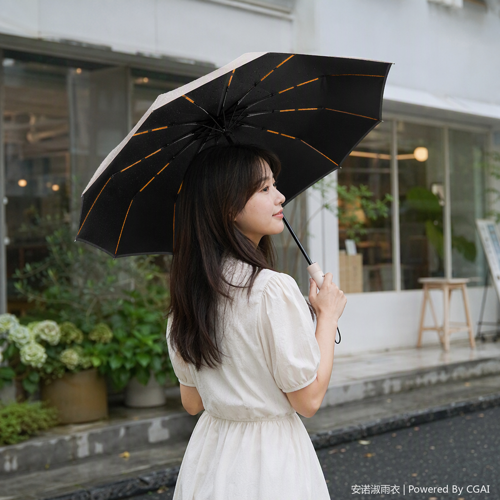 This multi-functional windproof and sunshade umbrella is lightweight and durable, suitable for both sunny and rainy days. It offers protection against rain, sun, wind and ultraviolet rays, and is unisex full image