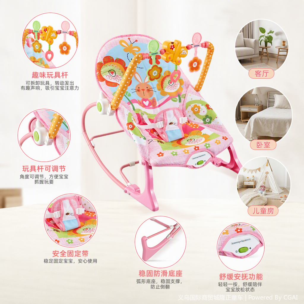 Multifunction baby cuna mecedora silla de paseo asiento de correa de bebé productos para madres y bebés baby casual shaker kids shaker Item Picture