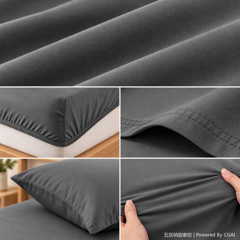 Thick grey bed cover, anti-slip mattress cover, simple and durable bedding, bed linens, bed cover, mattress protection cover Application Scenario