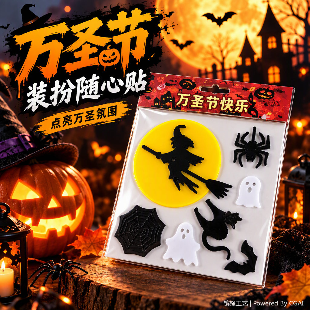 Festival-themed office decorations, Halloween ornaments, creative arrangements, and festive atmosphere supplies Item Picture