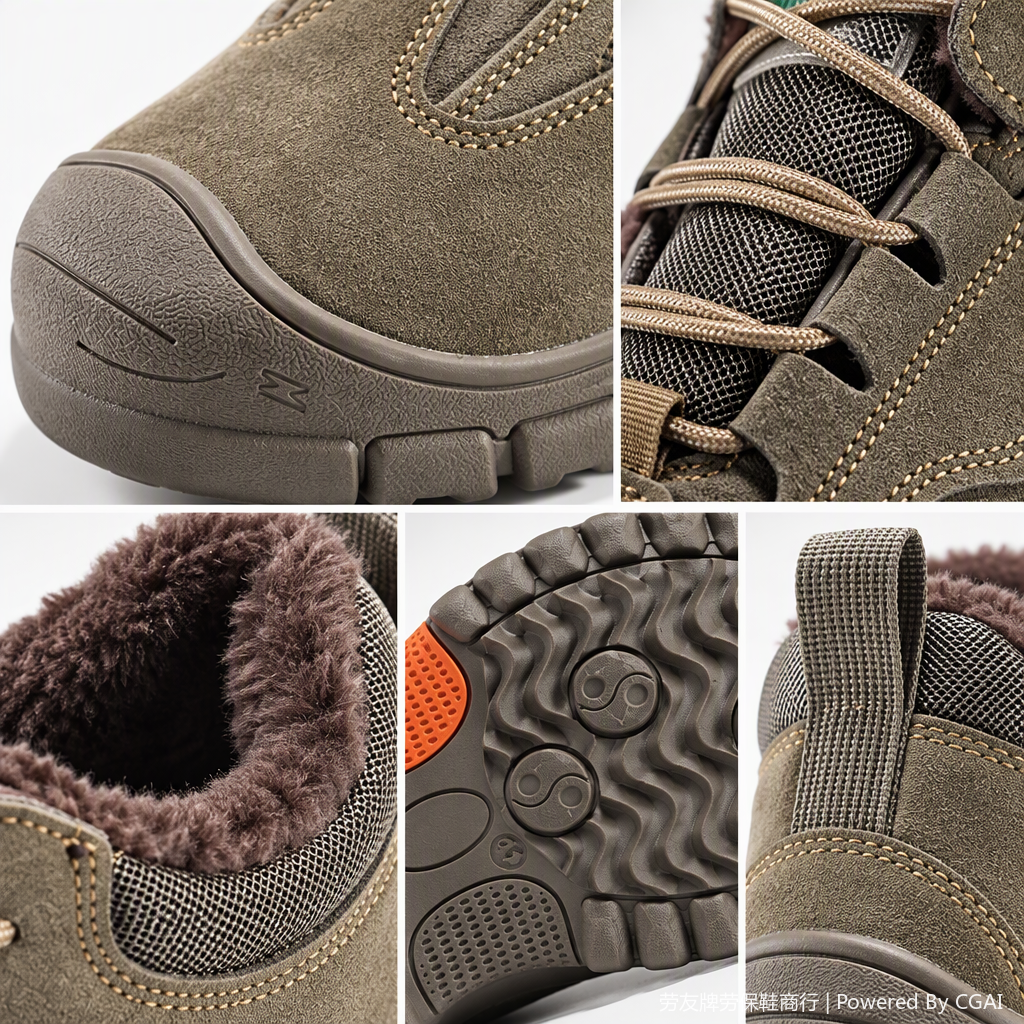 Fashionable and warm high-top work boots, brown fleece, wear-resistant and anti-slip, new autumn and winter casual men's and women's shoes, work shoes, fleece cotton shoes, liberation shoes for men Application Scenario
