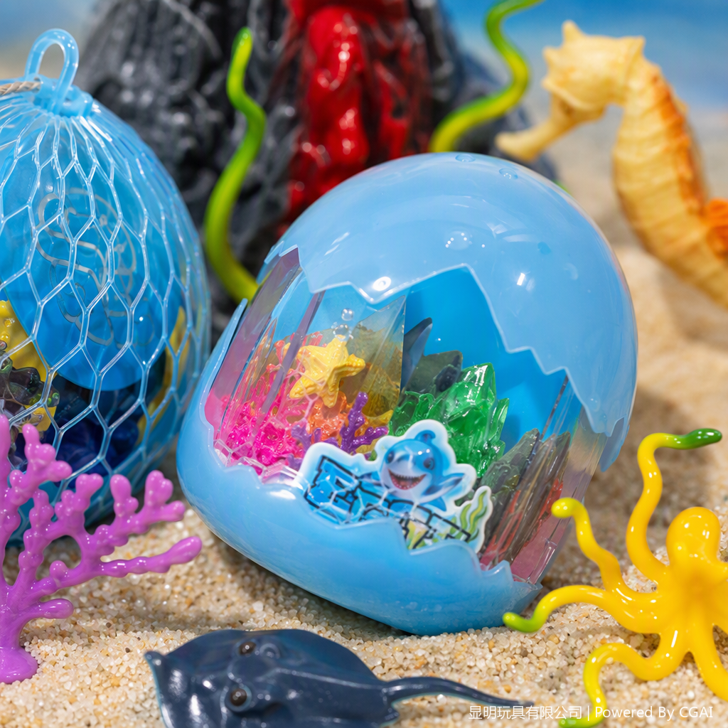 Marine Life World Soft Rubber Storage Egg Toy Set Fun and Educational Children's Gift Box with multiple options available Application Scenario