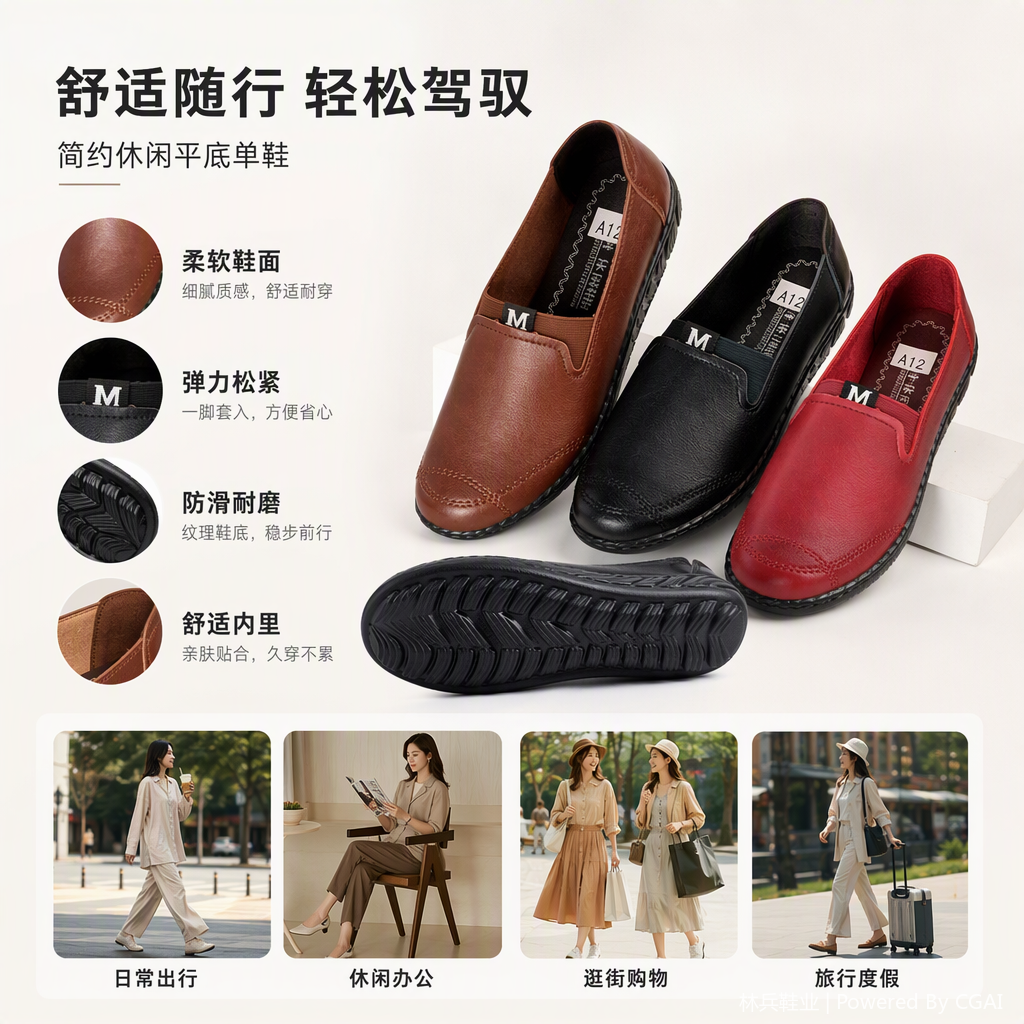 Men's casual ankle leather shoes A12 in multiple colors of brown, black and red are available for comfortable and versatile men's shoes