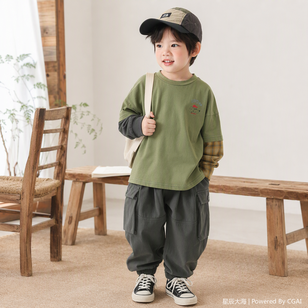 Lindo dibujo animado estampado niños niños niñas algodón manga corta camiseta niños verano casual versátil camiseta para niños details Picture