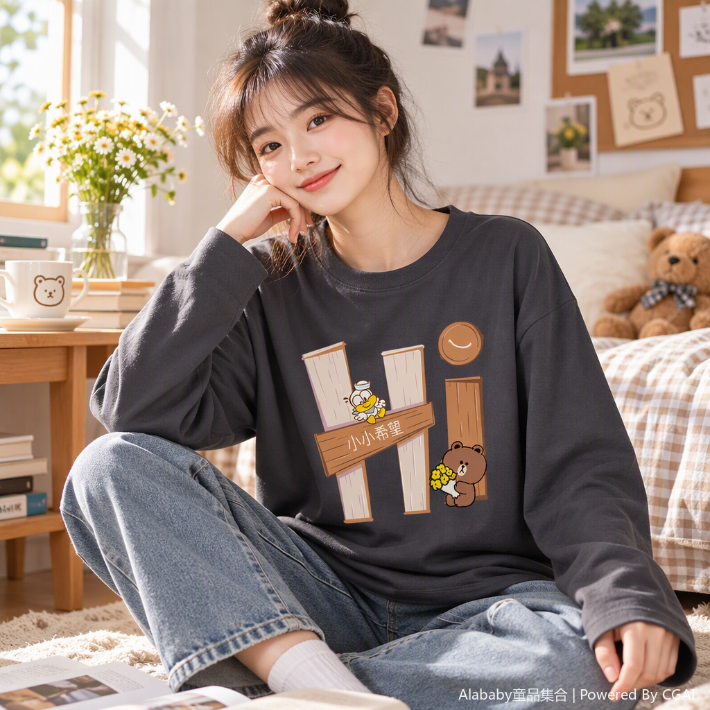 Fashionable, casual and loose suede sweatshirt for men and women, warm and sporty top for autumn and winter, versatile and trendy for students Application Scenario