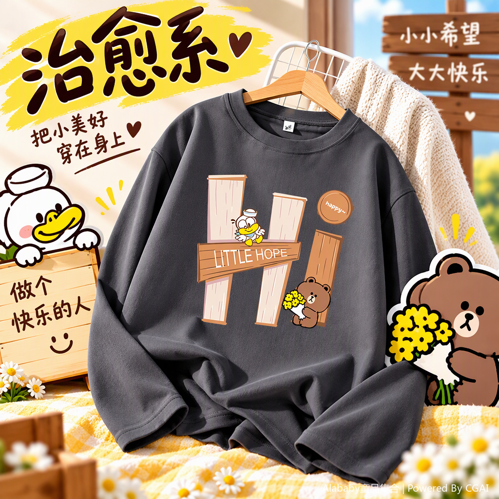 Fashionable, casual and loose suede sweatshirt for men and women, warm and sporty top for autumn and winter, versatile and trendy for students Item Picture