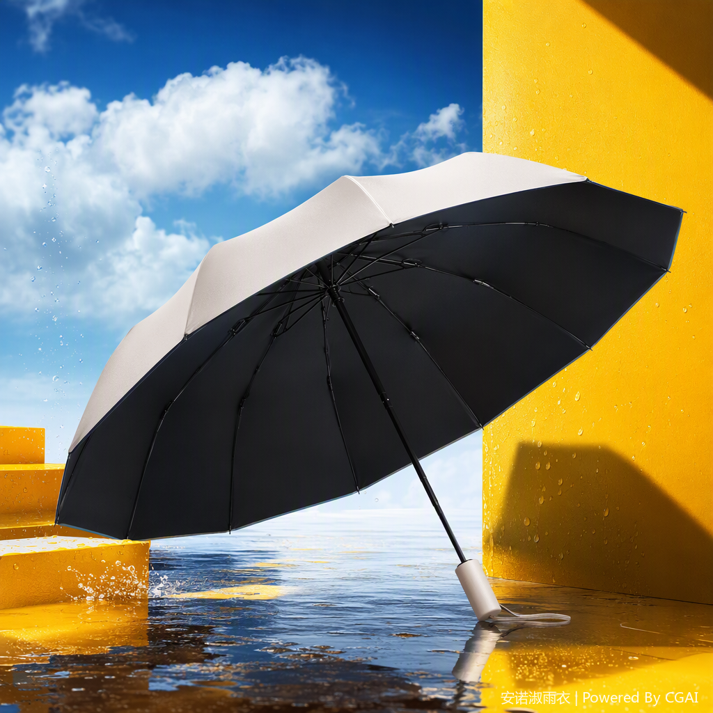 This multi-functional windproof and sunshade umbrella is rainproof, durable, portable and suitable for both weather and rain. It is a unisex model Specification image