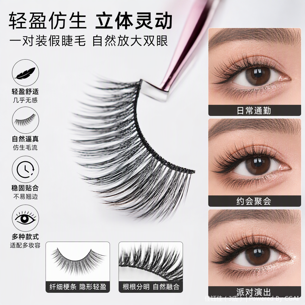 ويمكن الحصول على مجموعة متنوعة من أدوات الماسكارا الاصطناعية الطويلة الطويلة الطويلة Specification image