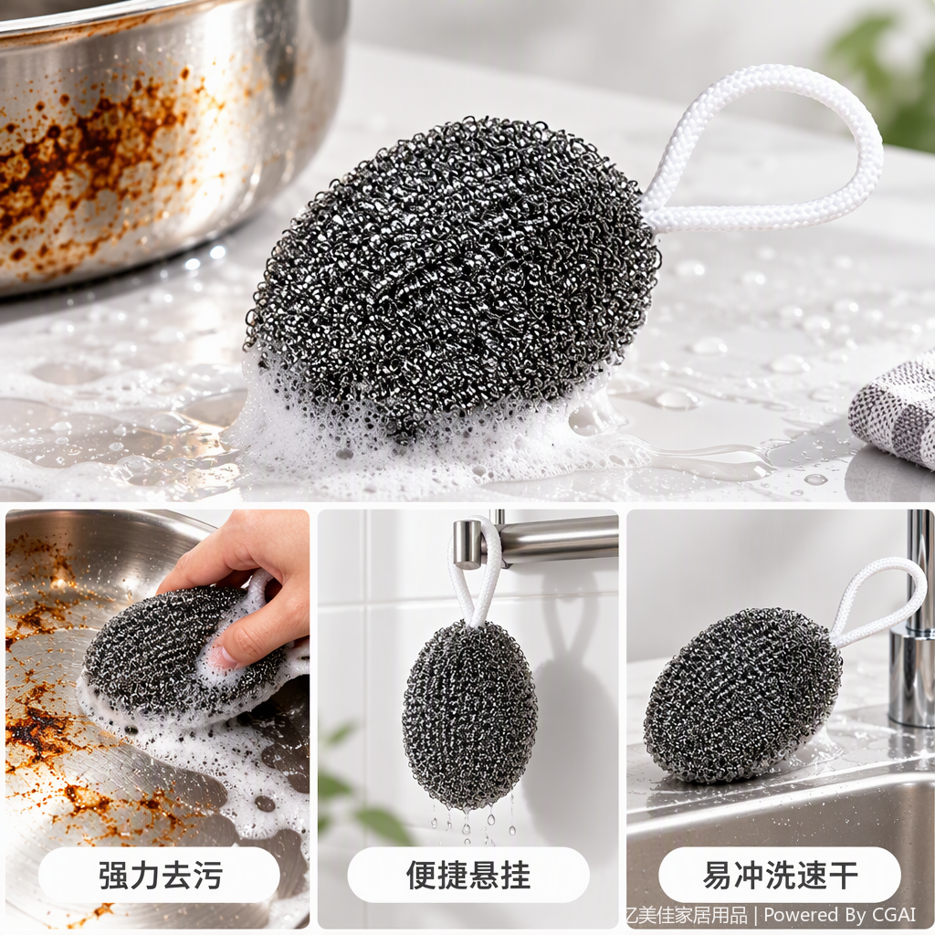 多功能家用清洁球厨房卫生间洗碗擦拭去污清洁工具耐用实用