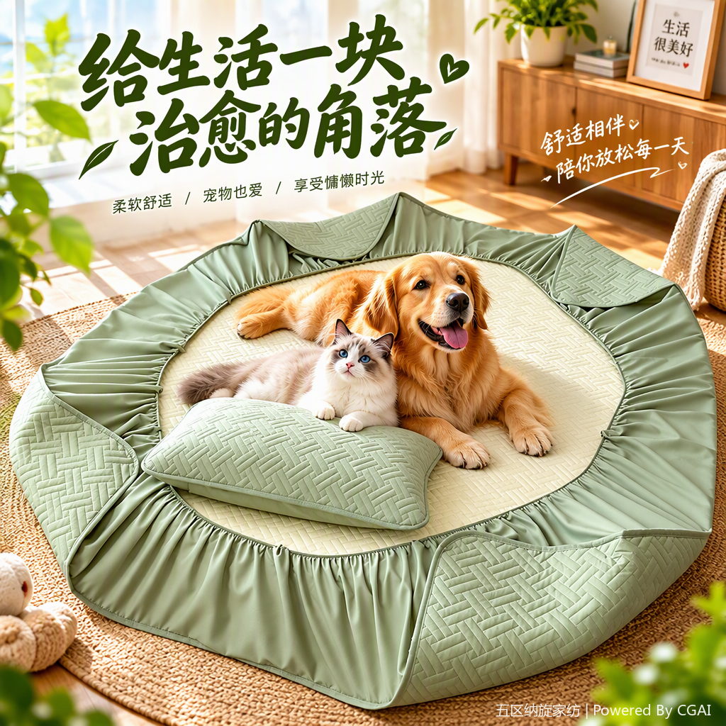 Factory direct sales of light green 360-degree fully enclosed bed cover with functional mattress lazy cloth mattress protective cover set pic 3