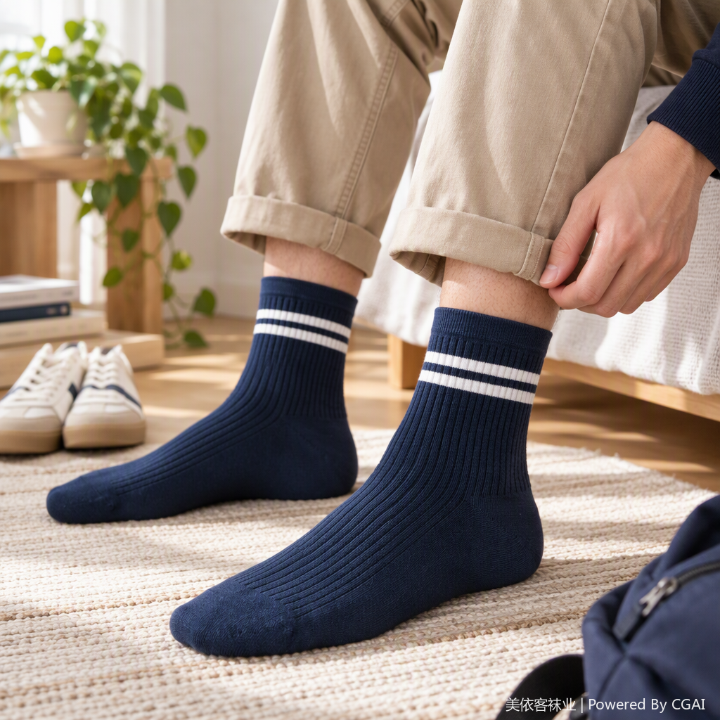 Comfortable sportswear casual cotton socks for both men and women, breathable and sweat-absorbent, versatile and comfortable underwear and socks set details Picture