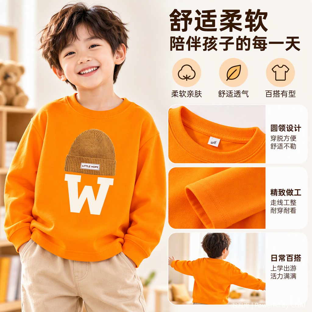 舒适透气运动卫衣休闲款男女款运动休闲服装运动装备春秋款