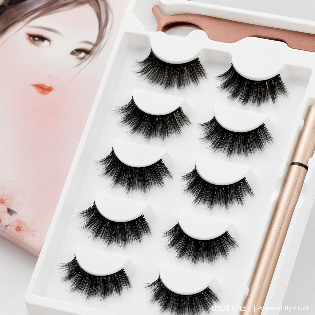 فالماكياج الطبيعي الطويل الذي يكتنفه الرموش الاصطناعية، يجعل الماكياج غير دائم Item Picture