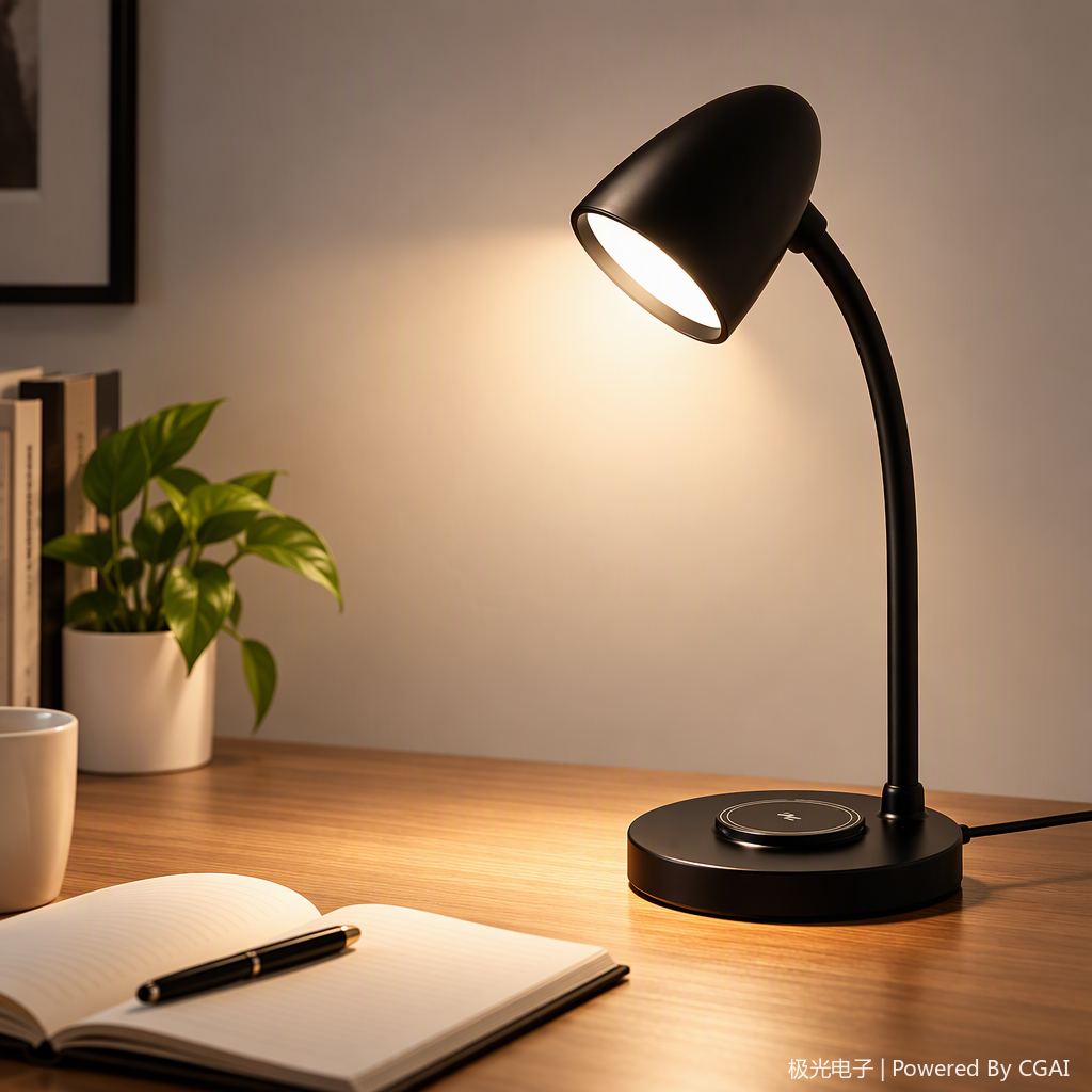 Multi-functional student desk, eye-protecting desk lamp, night light, reading lamp, warm and soft light, suitable for study and office details Picture