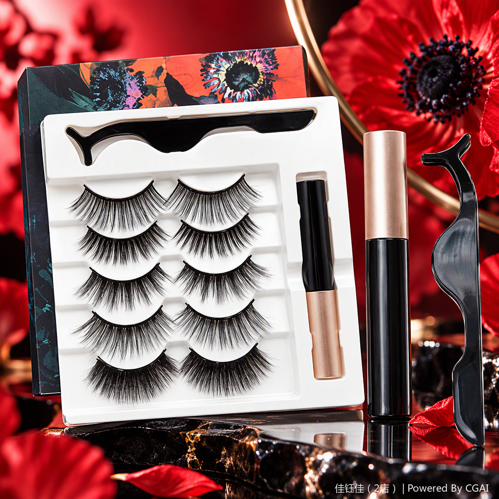 Natural and thick false eyelash makeup tools - A special false eyelash set for long-lasting, slender and thick natural makeup looks Application Scenario