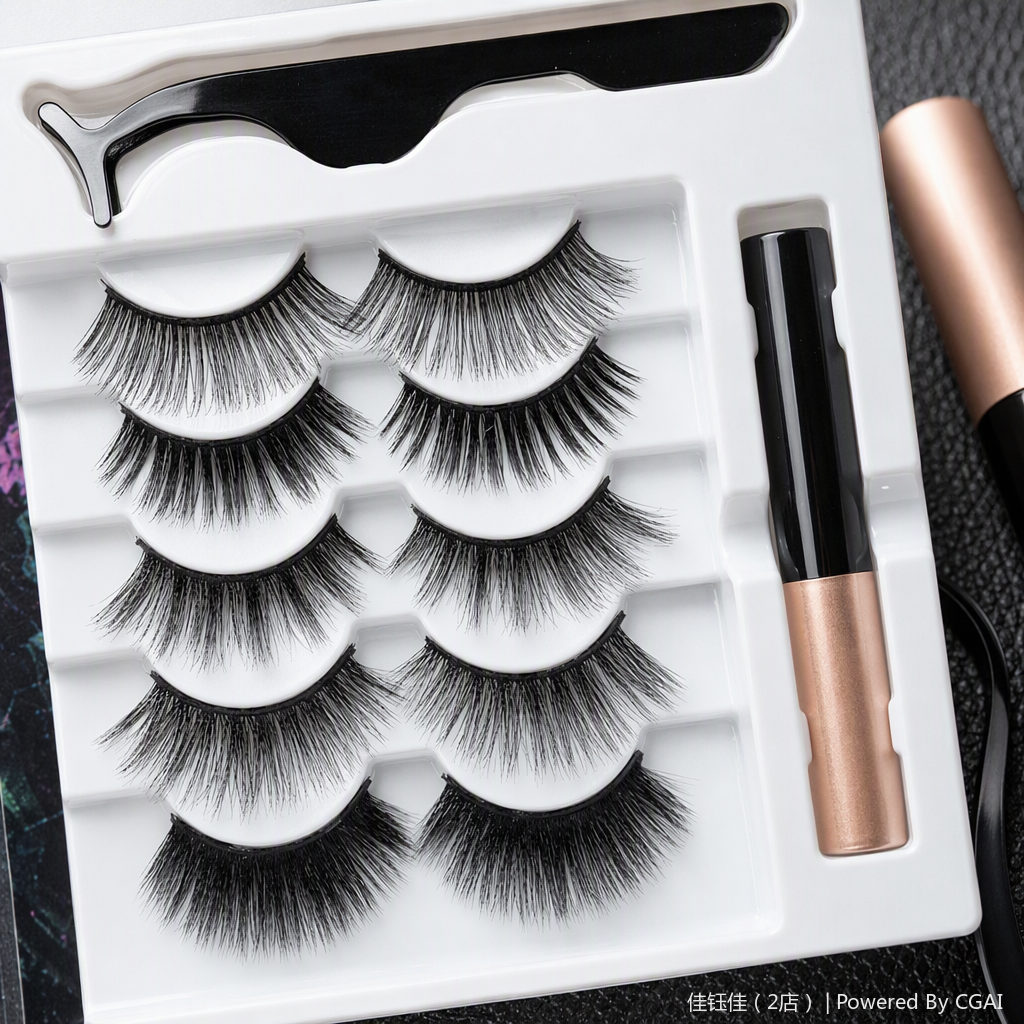Natural and thick false eyelash makeup tools - A special false eyelash set for long-lasting, slender and thick natural makeup looks Item Picture