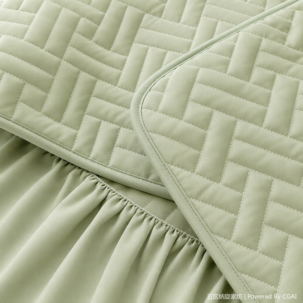 Factory direct sales of light green 360-degree fully enclosed bed cover with functional mattress lazy cloth mattress protective cover set Application Scenario