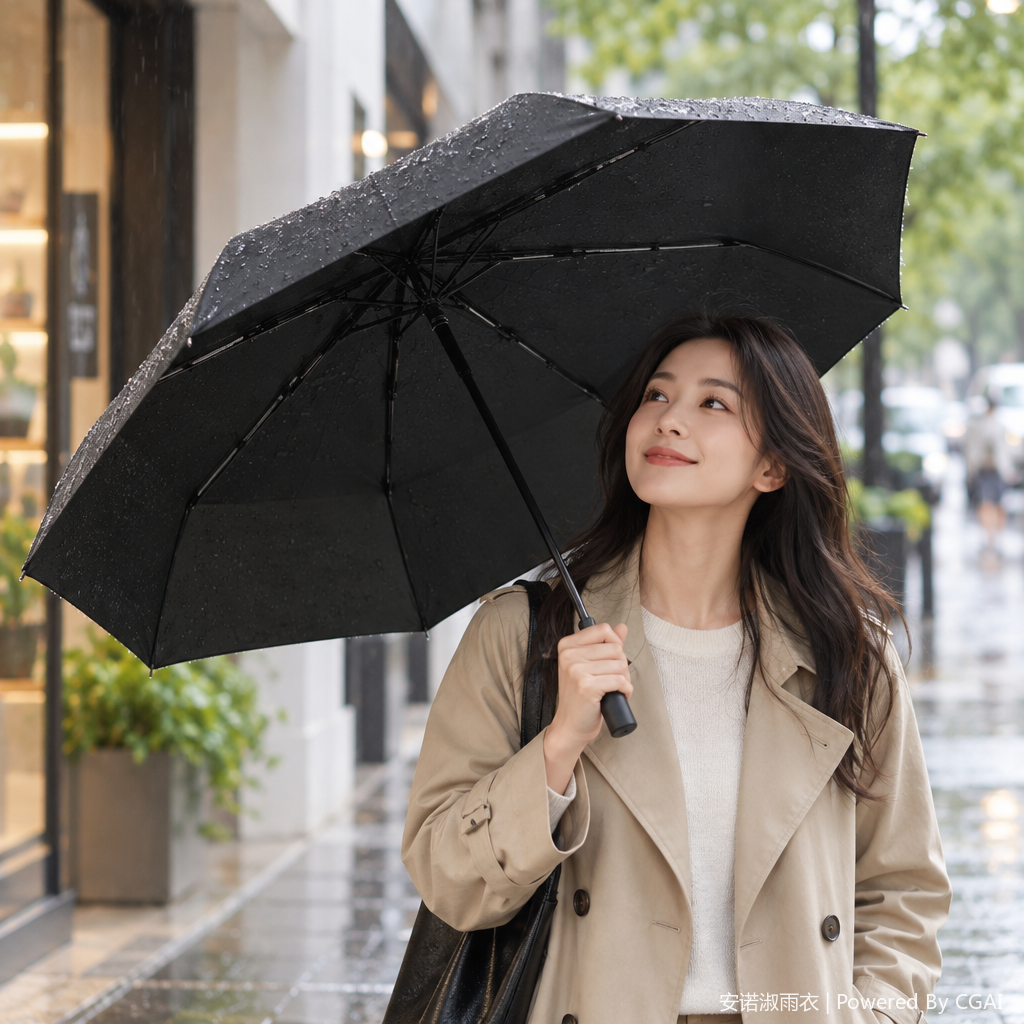 This multi-functional windproof, sunshade and rainproof portable umbrella is lightweight and can withstand wind, rain and other weather conditions. It is suitable for both men and women details Picture