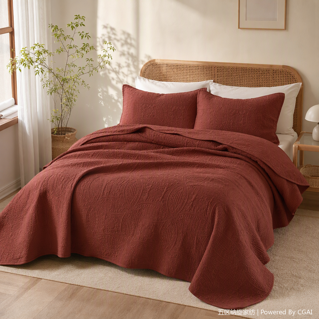Simmons rust-red quilted pattern bed cover mattress compression care thickened multi-functional mattress products factory direct sales details Picture
