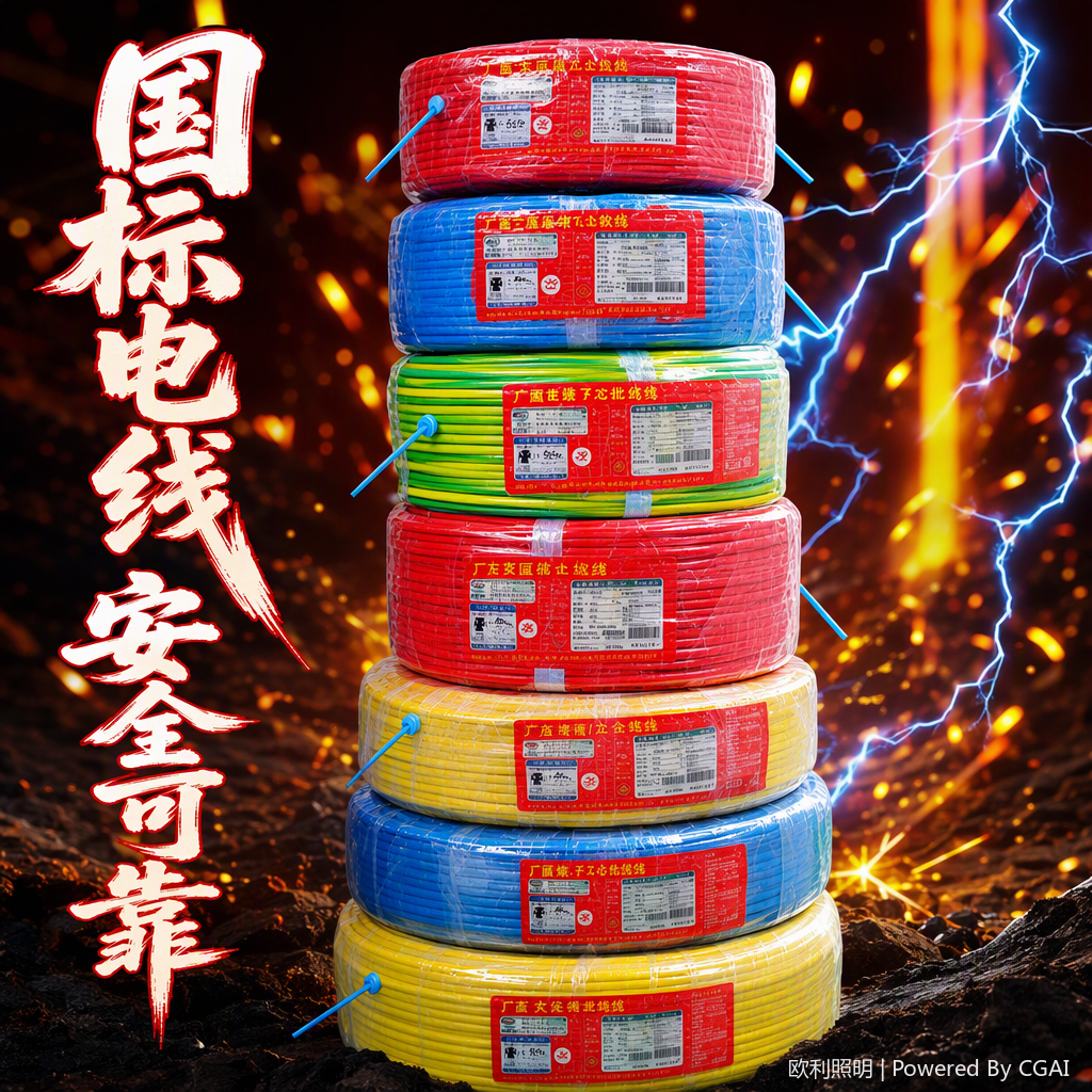 High-quality and durable power cord, multi-core electrical wiring, safe and reliable, household and industrial cable Application Scenario
