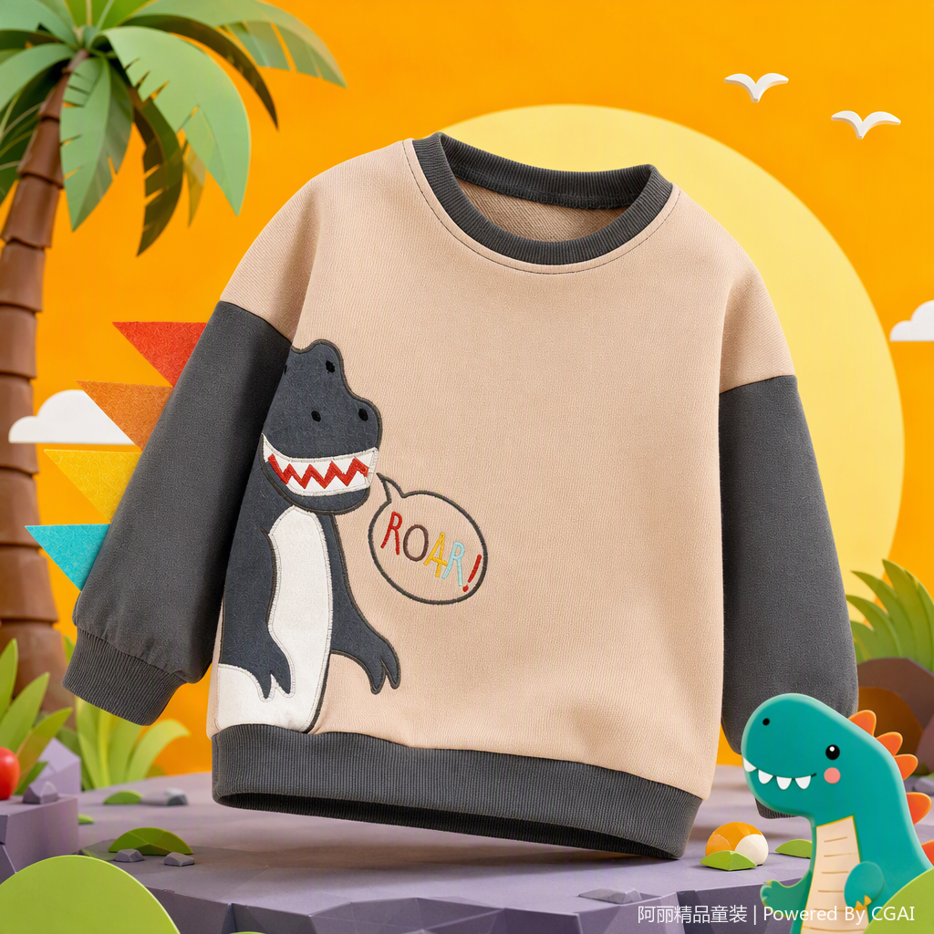 Children's casual sweatshirt, spring and autumn style, baby cartoon long-sleeved top, children's sportswear, children's sweatshirt, trendy and versatile