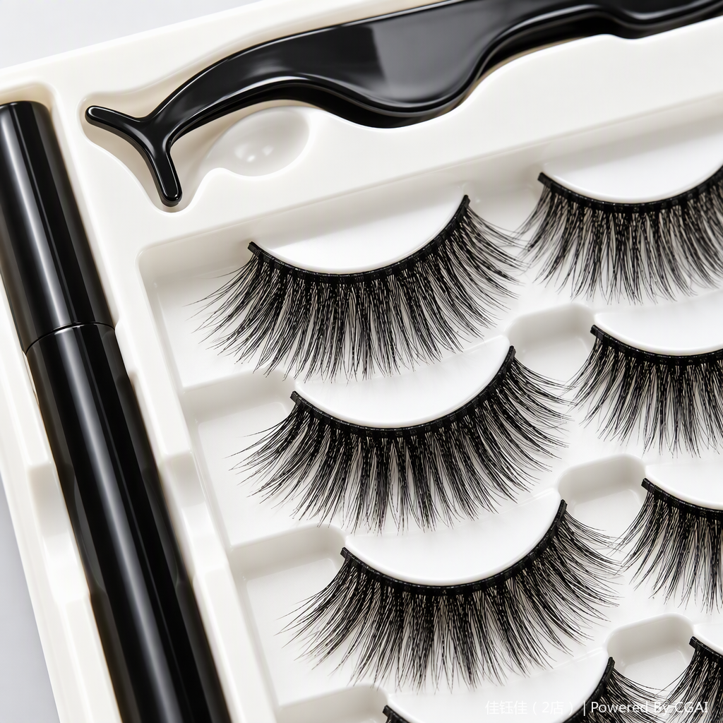 Natural and thick false eyelashes, long-lasting and slender beauty tools, natural makeup without smudging details Picture