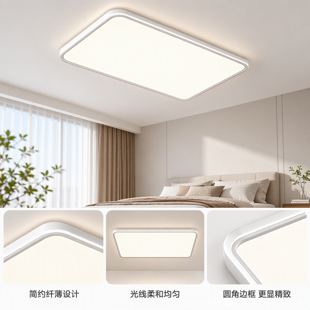 Lámparas de techo modernas y minimalistas para sala de estar y dormitorio iluminación cálida iluminación ahorro de energía LED lámpara de disco luz sentido del diseño Specification image