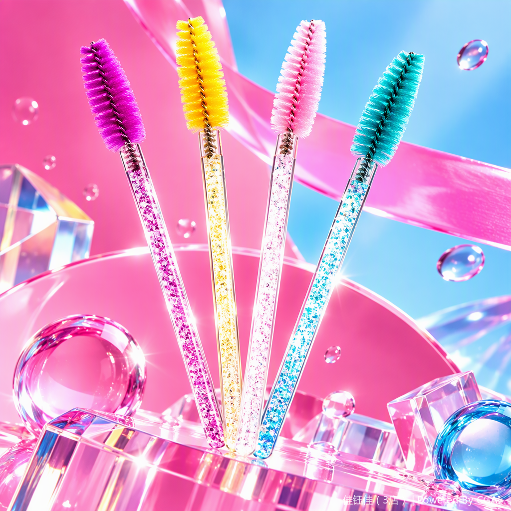 Professional mascara brush, anti-smudge, thick and slender beauty makeup tool, long-lasting setting, natural curling details Picture