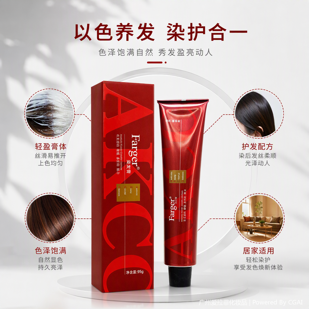 Soft and lustrous hair dye, long-lasting dyeing care, natural color, home hair care product Soft and lustrous hair dye, long-lasting dyeing care, natural color, home hair care product