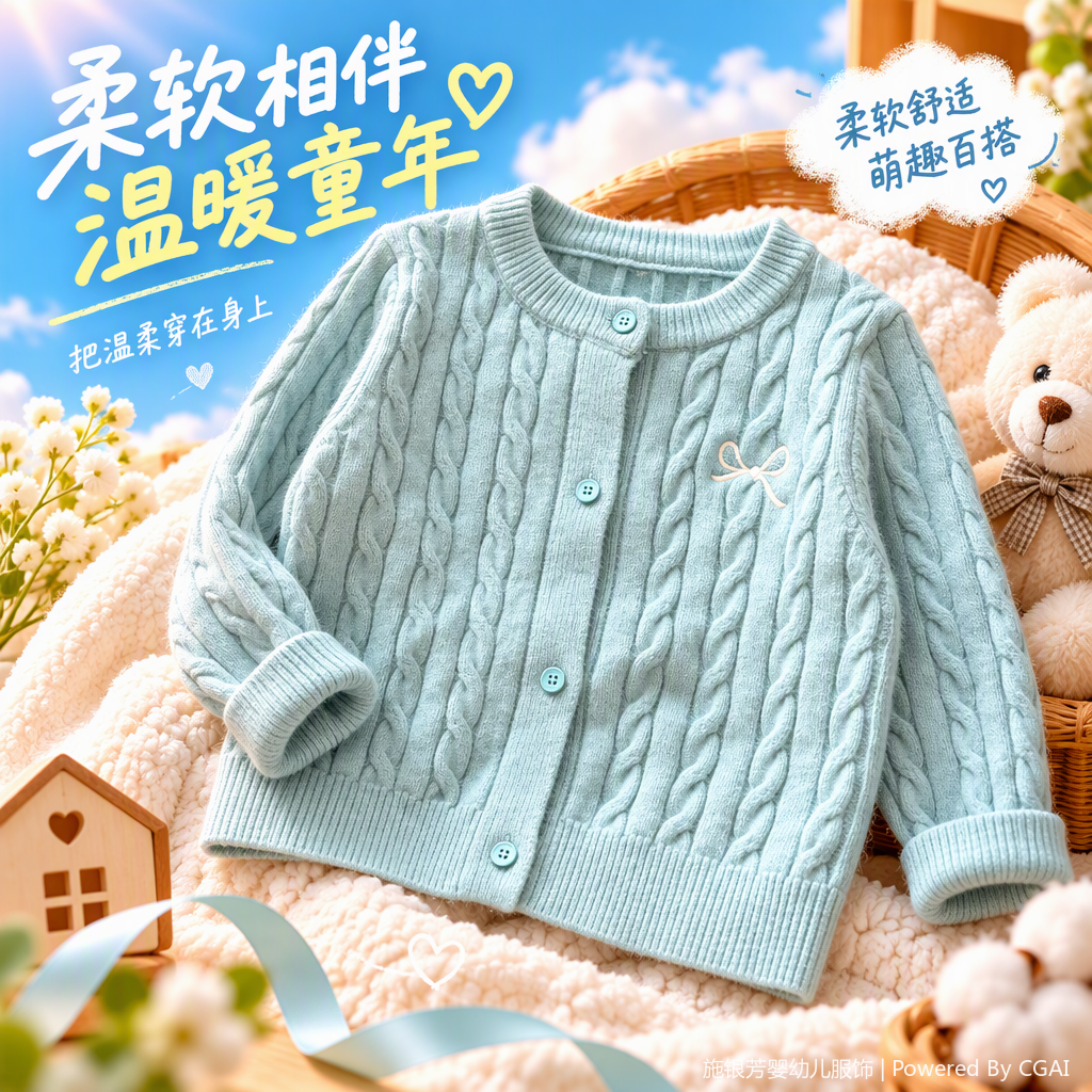 Детские трикотажные топы с весенним осенним мультяшным ребенком Item Picture