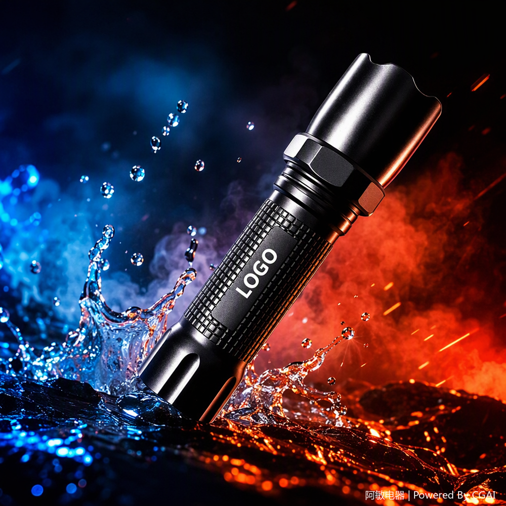 Multi-functional handheld high-intensity flashlight, portable waterproof outdoor emergency lighting lamp, essential for night travel