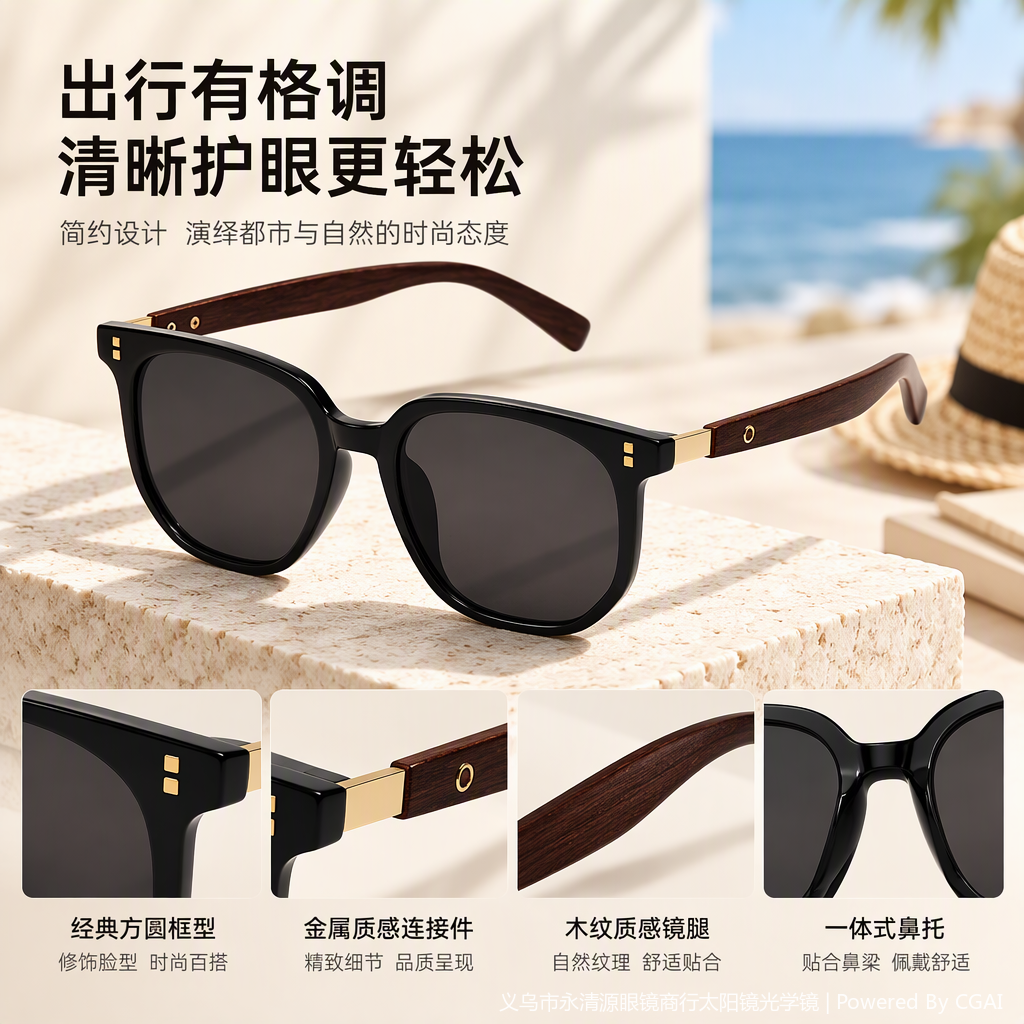Fashionable polarized sunglasses for men and women, trendy sunglasses for UV protection, casual sports sunglasses accessories Specification image