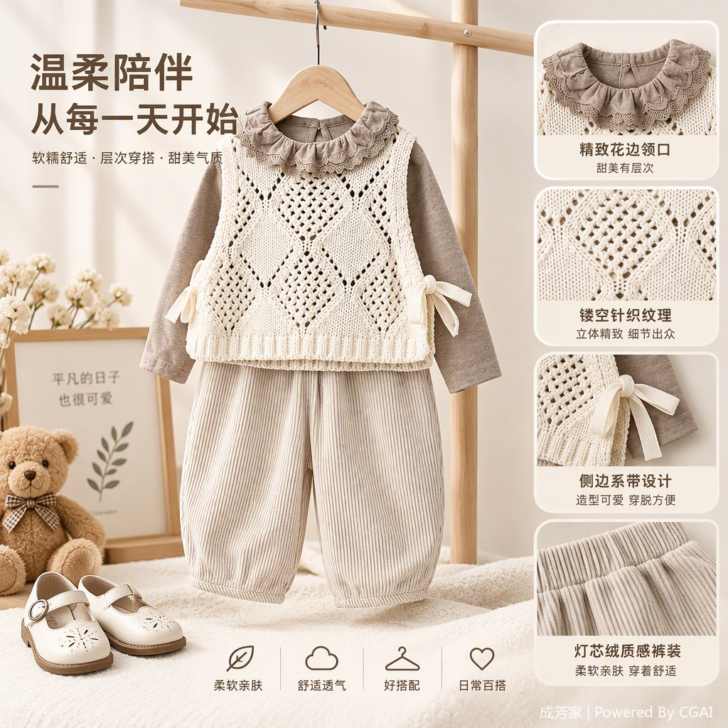 Children's spring and autumn warm vests, baby children's clothing, children's vests, casual sports children's vests, children's outer jackets