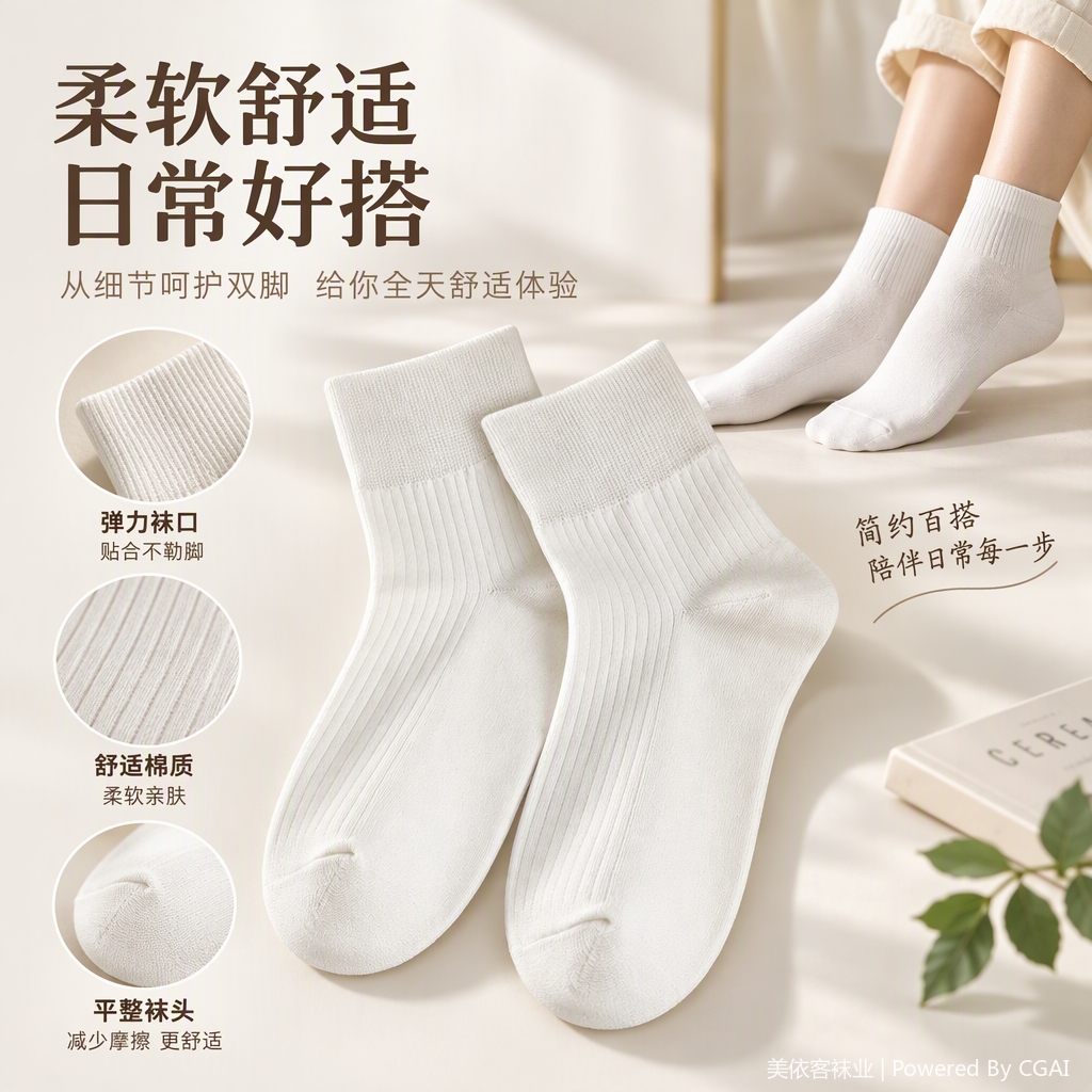 Cómodo transpirable colorido casual calcetines deportes de algodón para mujeres y hombres calcetines versátiles estilo de tendencia details Picture