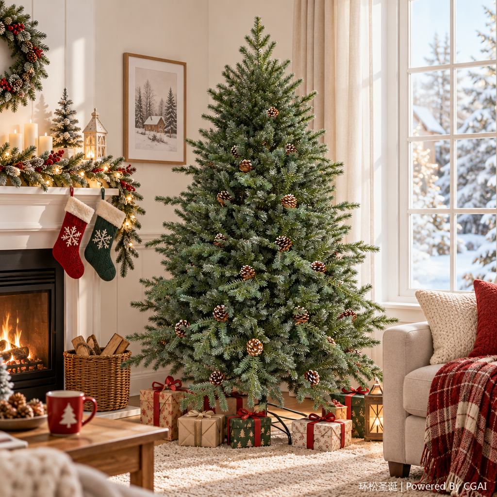 Creative office Christmas tree decorations, festival culture, festival atmosphere arrangement, Christmas gifts and promotional items full image