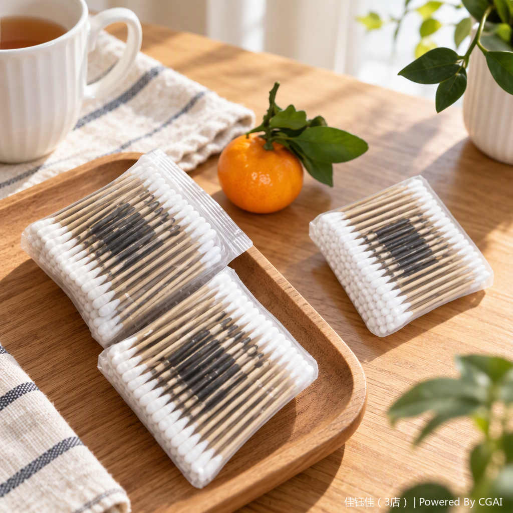 Soft and delicate makeup cotton swab set, beauty care and makeup tools, gentle hydrating makeup remover cotton swab combination details Picture