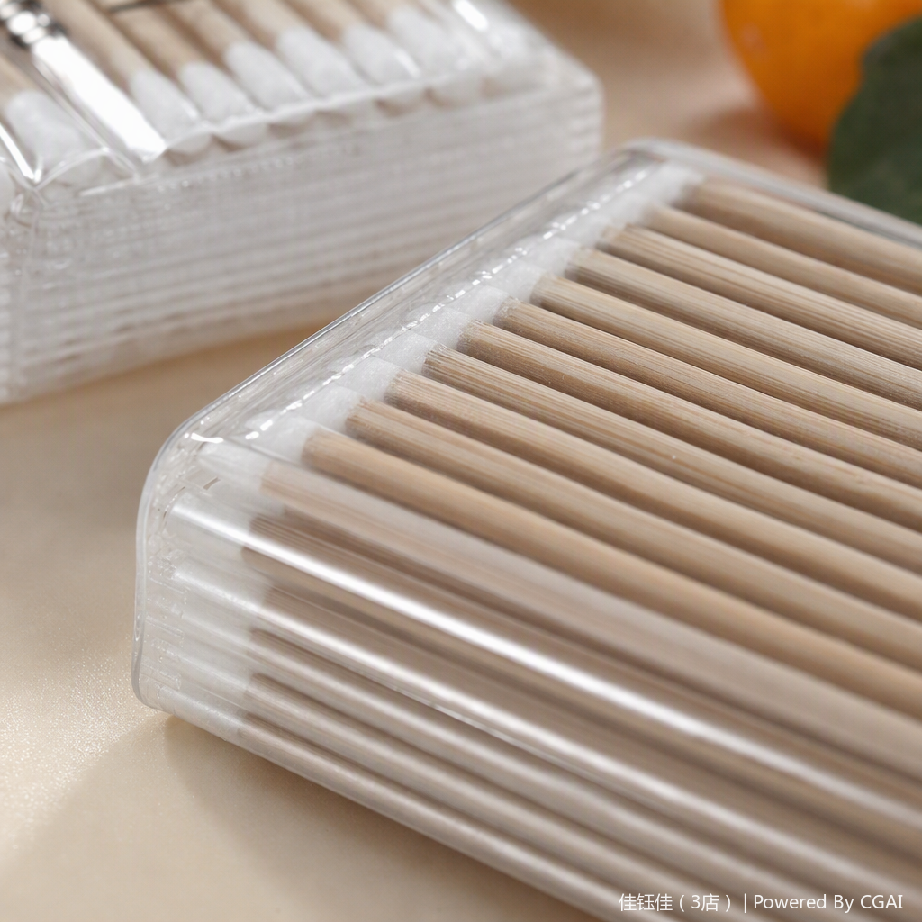 Soft and delicate makeup cotton swab set, beauty care and makeup tools, gentle hydrating makeup remover cotton swab combination Specification image
