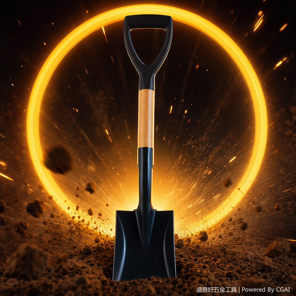 The multi-functional agricultural shovel has a sturdy and durable handle, making it an ideal tool for field gardening and construction. It is a perfect tool for soil excavation and digging details Picture
