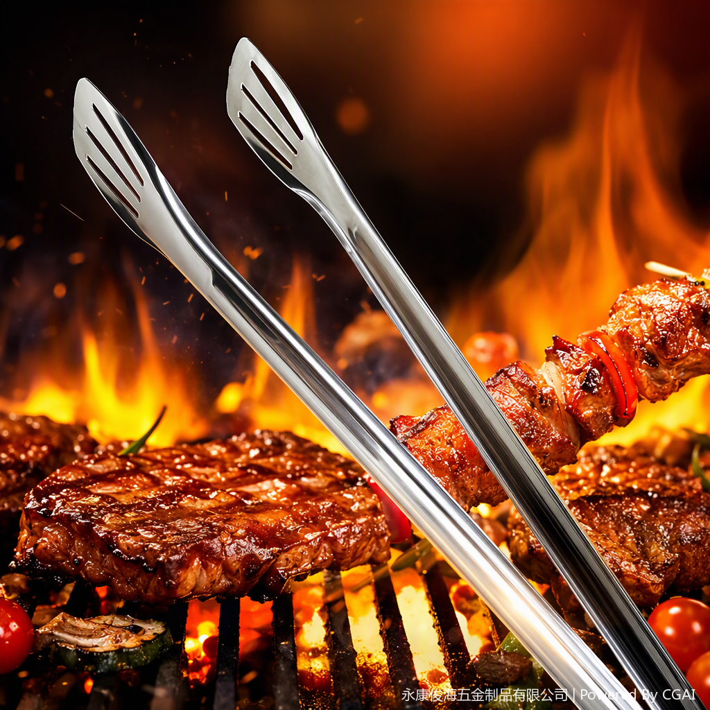 Multi-functional barbecue tongs, meat tongs, kitchenware, barbecue tools, household skewer tongs, meat tongs details Picture