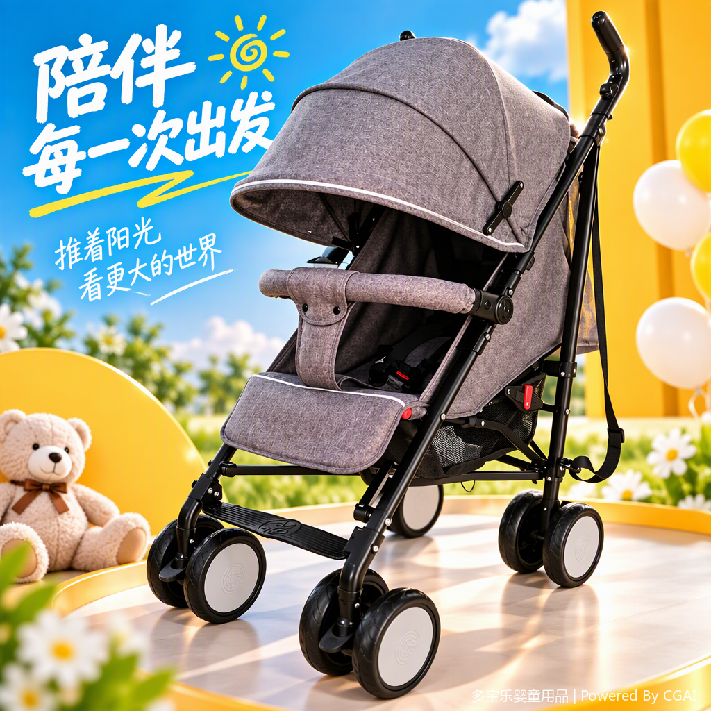 Multi-functional baby stroller, lightweight folding stroller, baby seat, infant stroller, children's stroller products Specification image