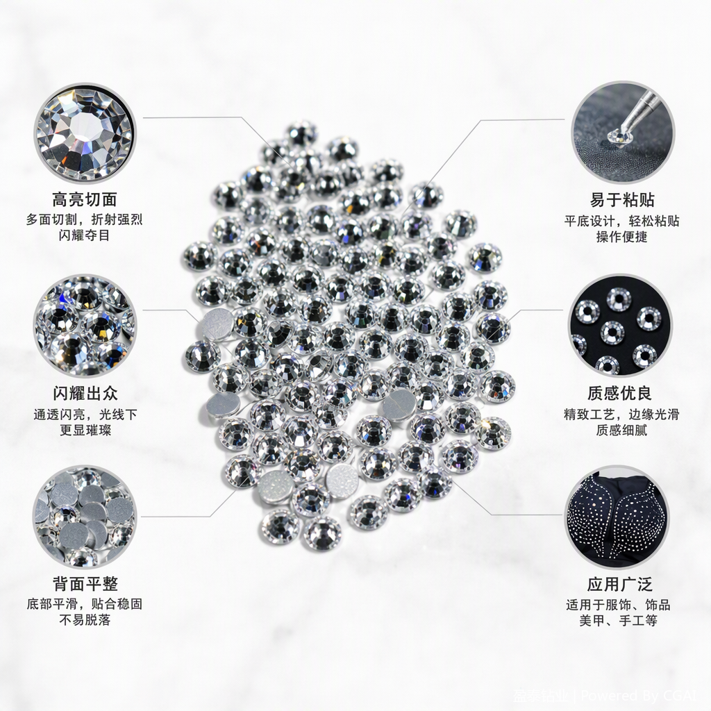 Sparkling rhinestone jewelry accessories, a variety of handcrafted DIY accessories, glittering sequin decorative accessories, jewelry materials details Picture