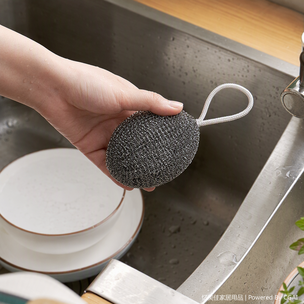Multi-functional household cleaning balls, kitchen and bathroom dishwashing, wiping, decontamination and cleaning tools details Picture