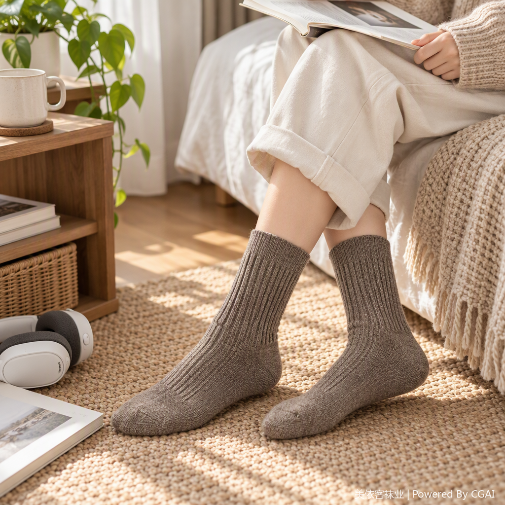 Comfortable and breathable pile socks for women and students, versatile casual short socks, trendy and colorful sports socks Application Scenario