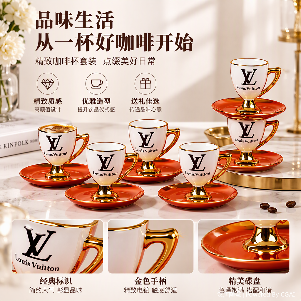 This multi-functional coffee set is a combination of portable coffee cups, coffee POTS, coffee spoons and coffee filters Application Scenario