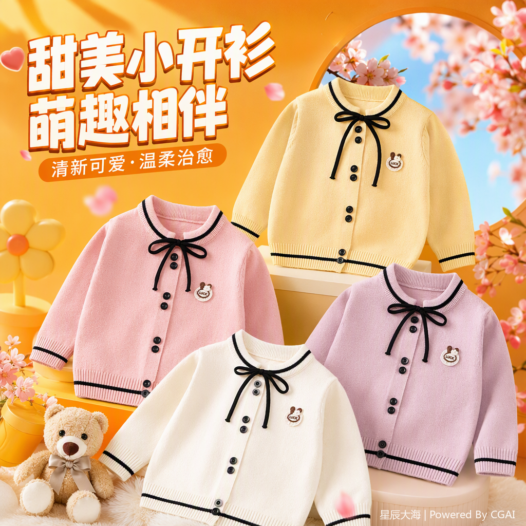 Imported infant and toddler clothing for spring and summer, soft and comfortable baby and toddler clothing sets, trendy styles details Picture