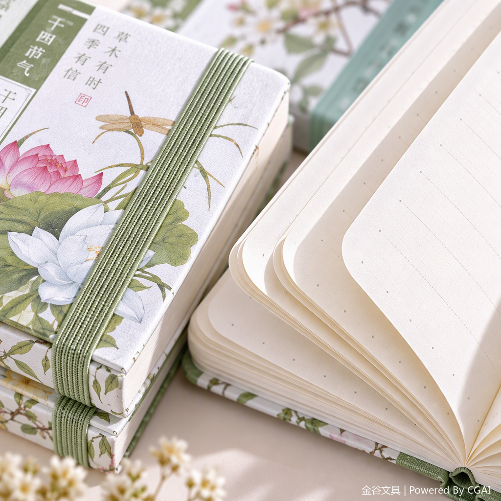 Multi-functional office cultural paper product notebook, student notebook, portable creative writing book Application Scenario